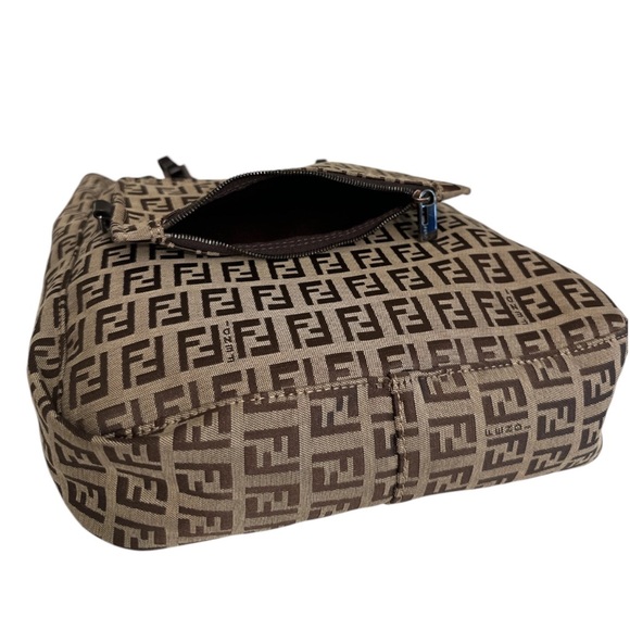 Fendi Zucca FF Logo Canvas Tote with Attached Pouch - Picture 8 of 15